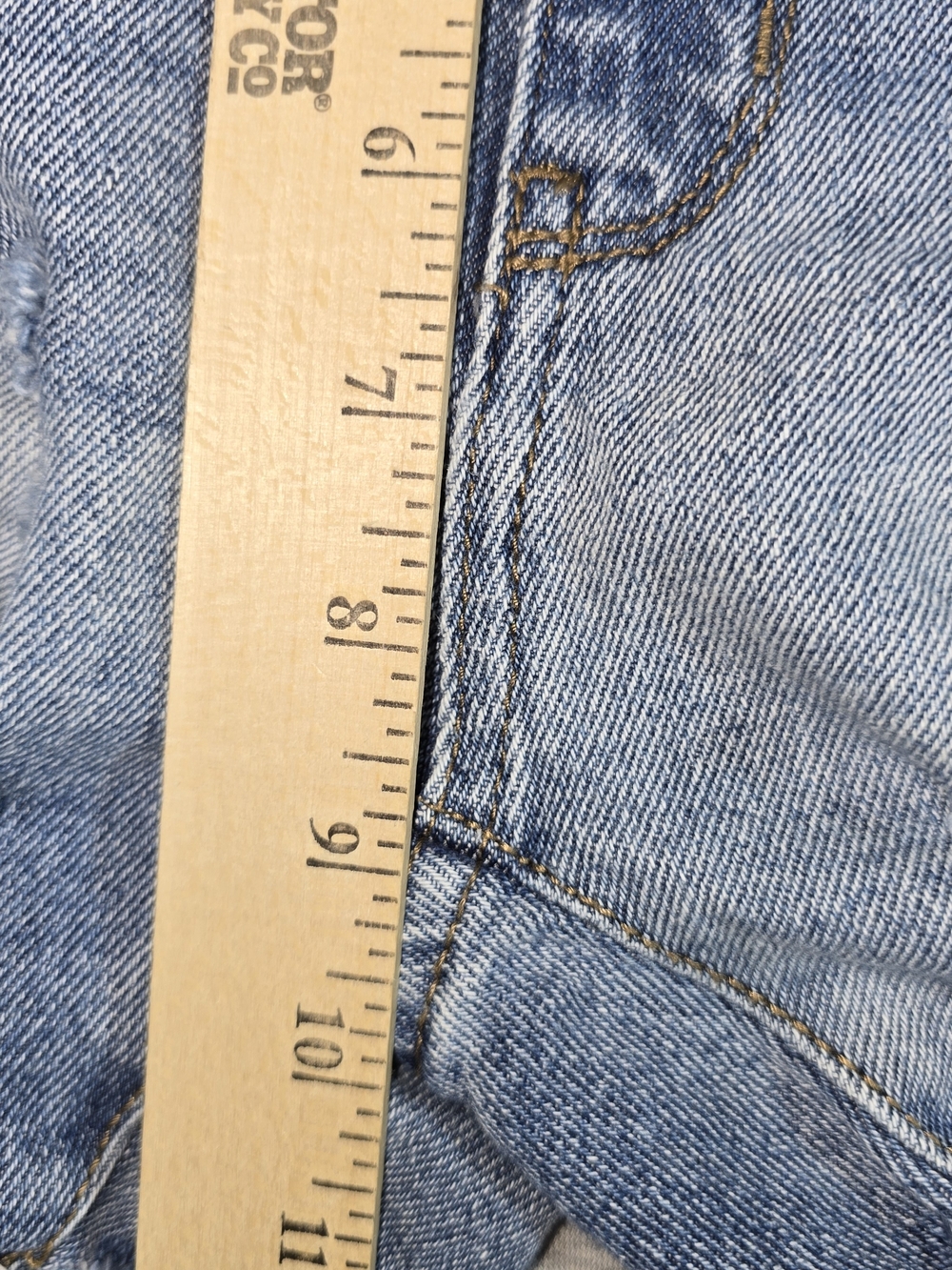 Women's‎ Mudd Flex stretch High Rise Distressed Shorty Shorts Size 0 Light Blue - Picture 8 of 11